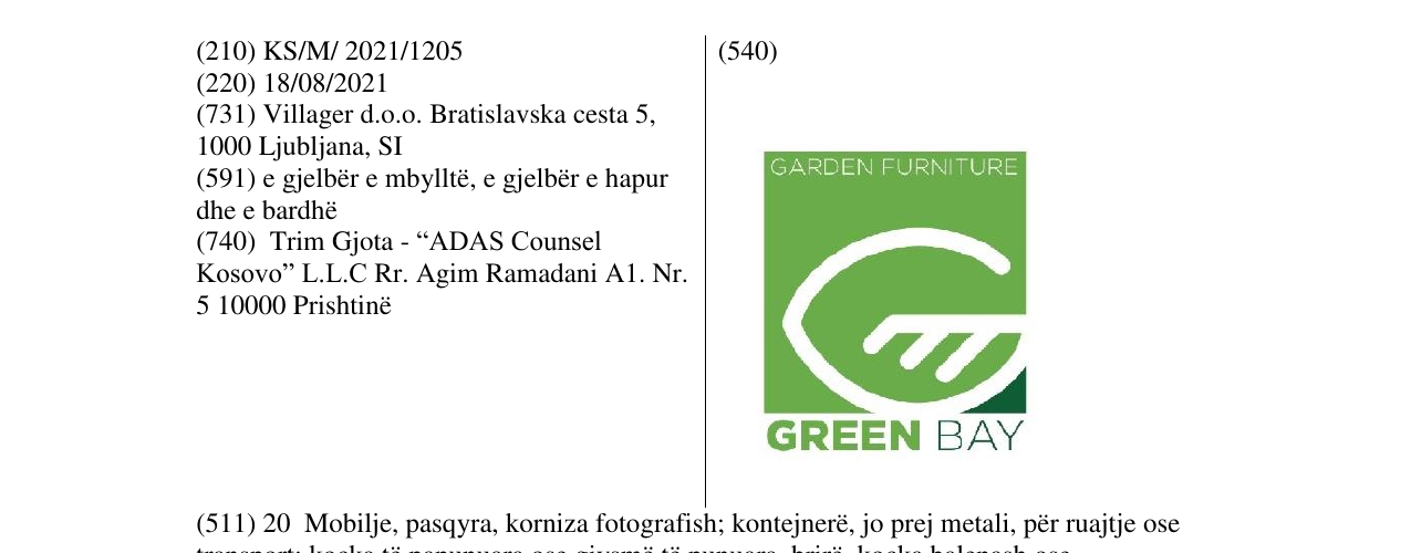 Zëri i markës GREEN BAY në buletin