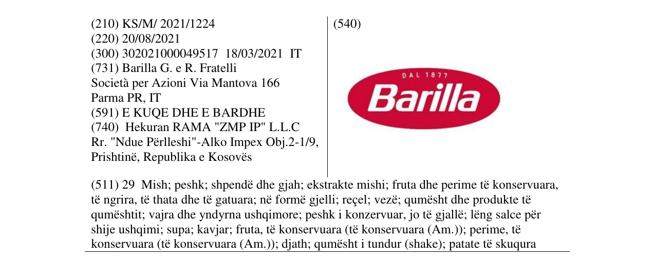 Zëri i markës Markë figurative në buletin