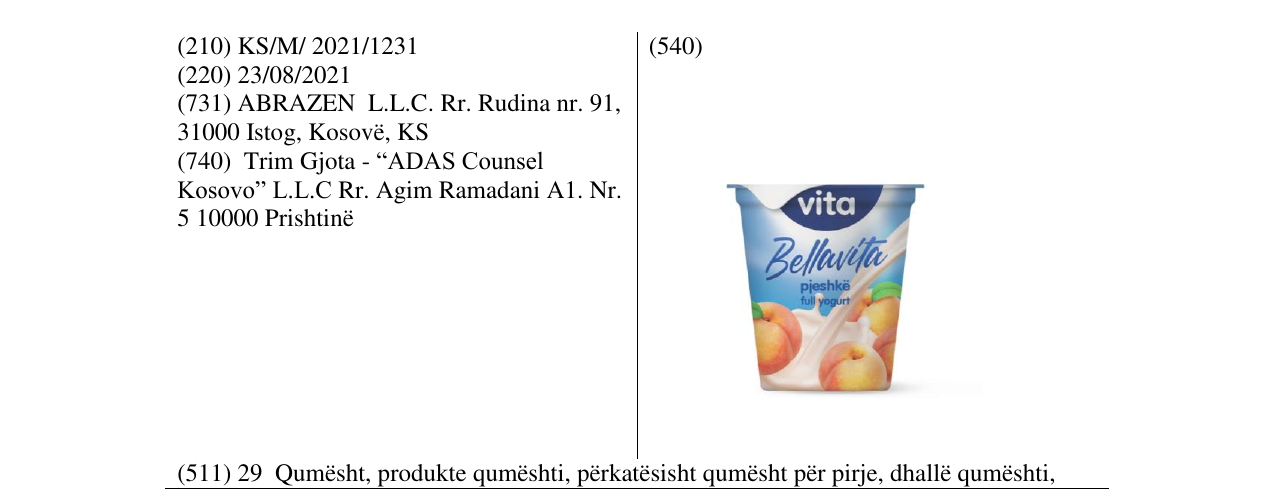 Zëri i markës Markë figurative në buletin