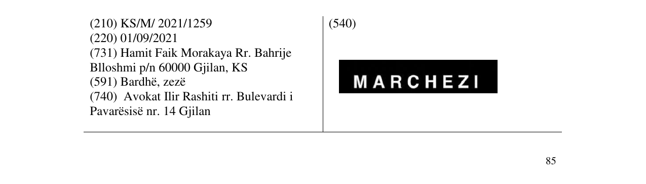 Zëri i markës Markë figurative në buletin
