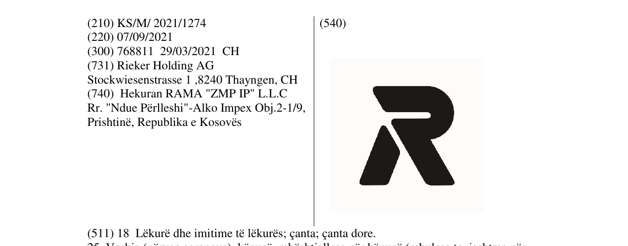 Zëri i markës Markë figurative në buletin