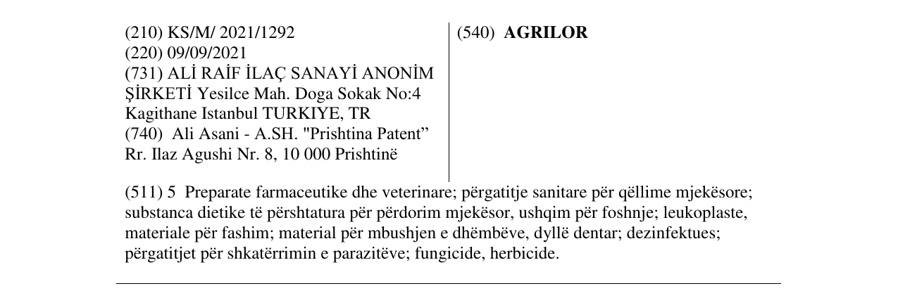 Zëri i markës AGRILOR në buletin