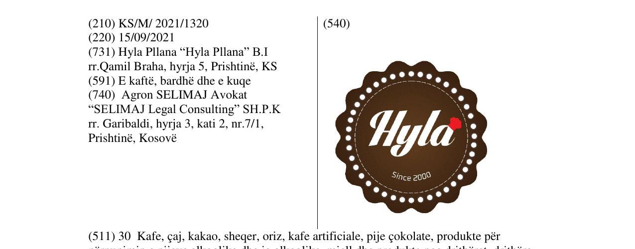Zëri i markës Markë figurative në buletin
