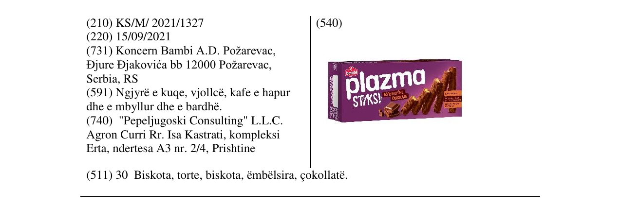 Zëri i markës Markë figurative në buletin