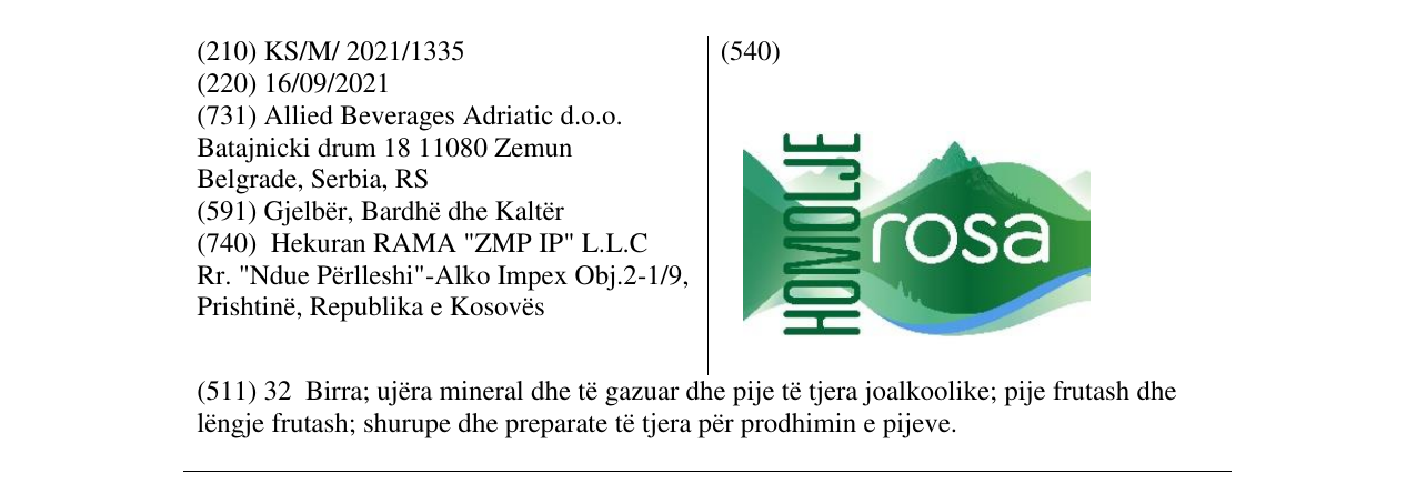 Zëri i markës Markë figurative në buletin