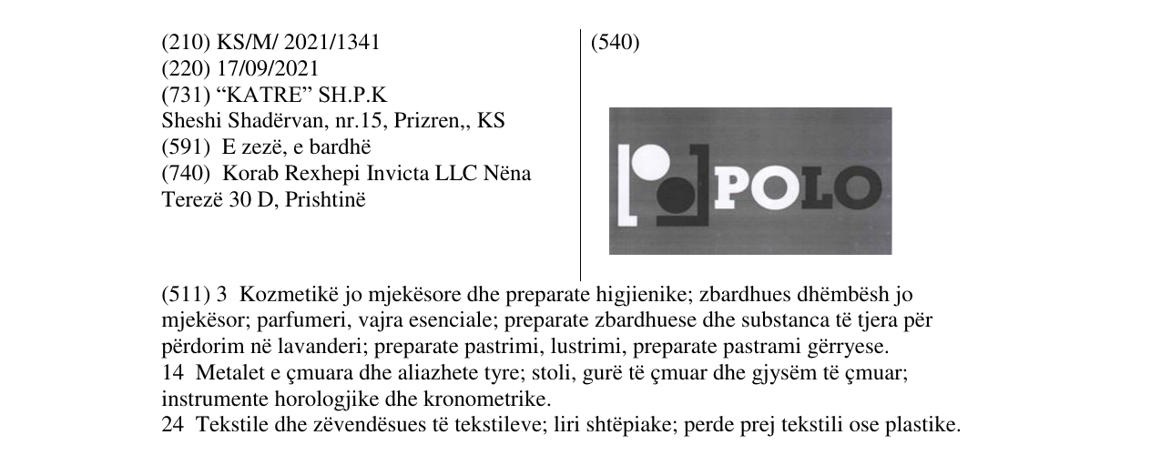 Zëri i markës Markë figurative në buletin