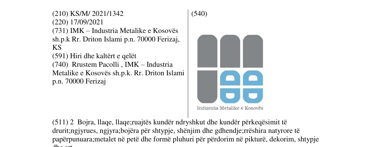 Zëri i markës Markë figurative në buletin