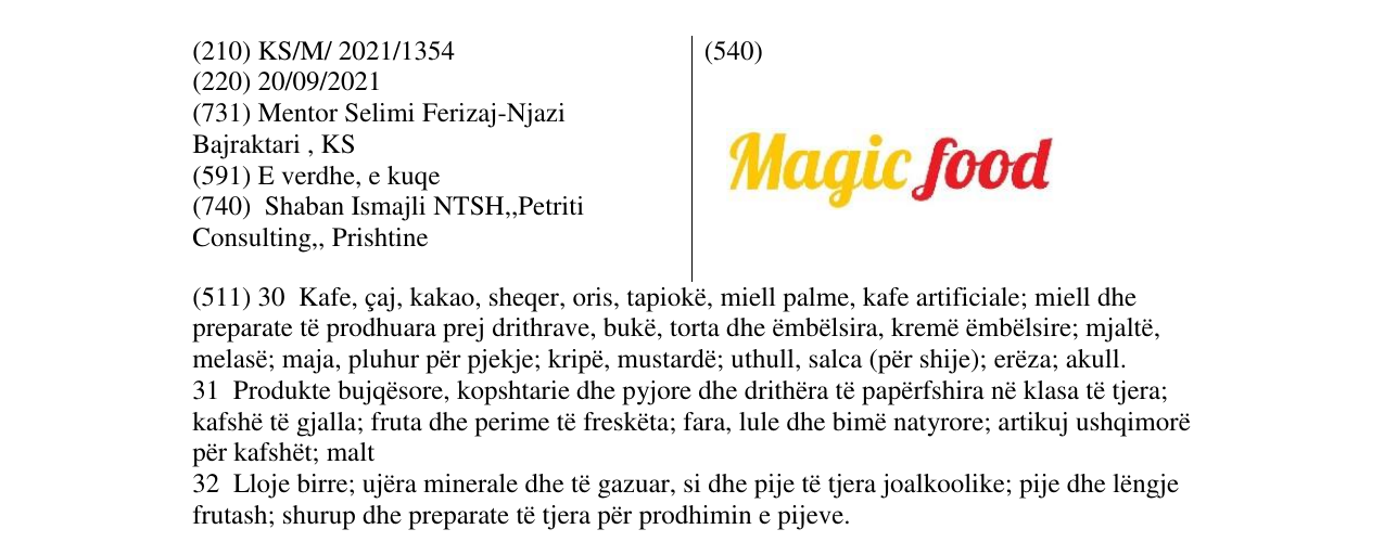 Zëri i markës Markë figurative në buletin