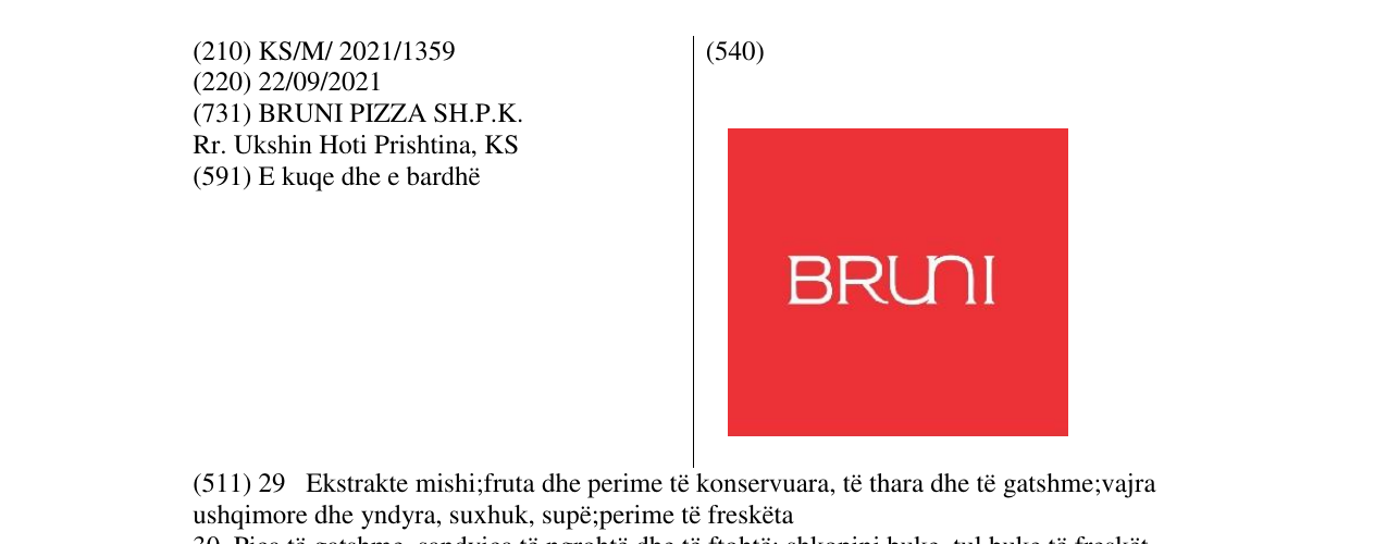 Zëri i markës Markë figurative në buletin