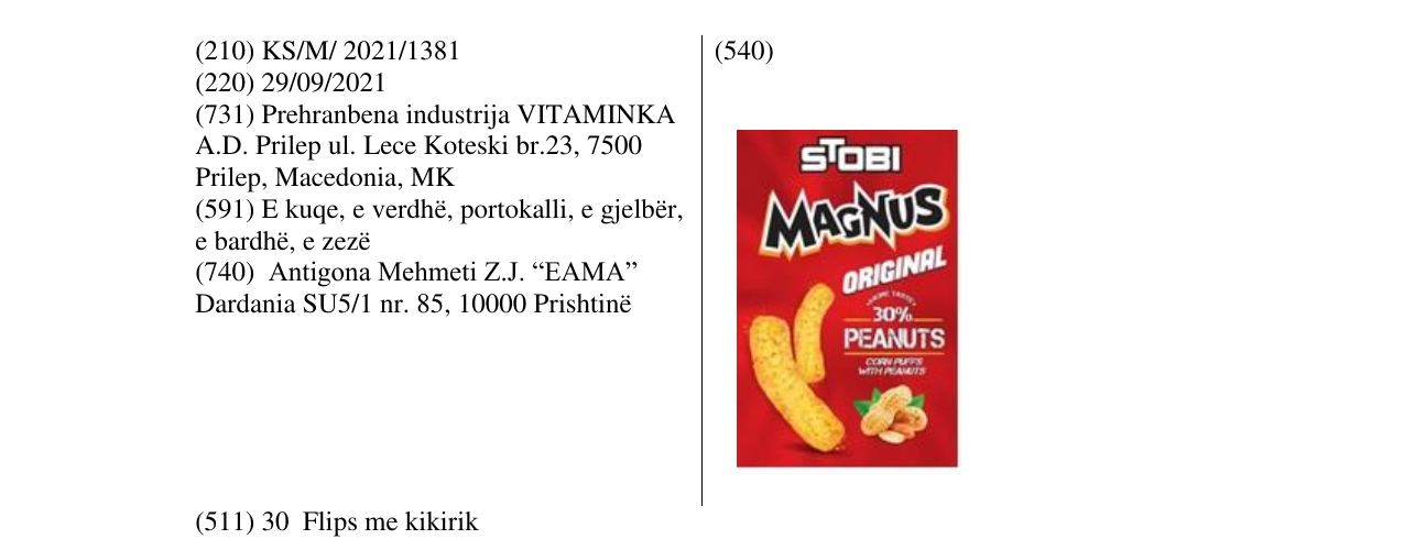 Zëri i markës Markë figurative në buletin