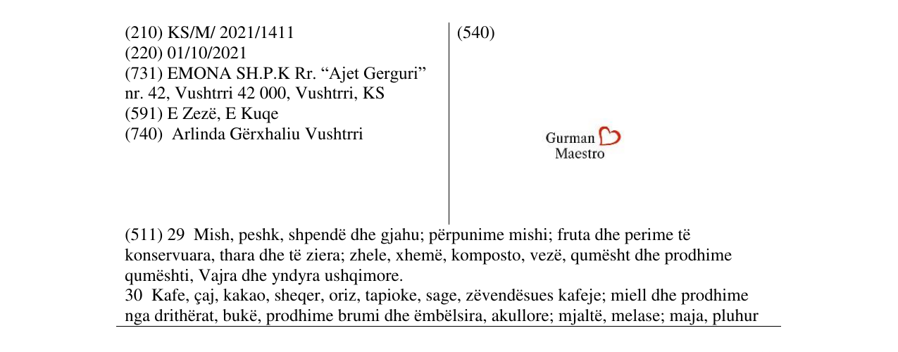Zëri i markës Markë figurative në buletin