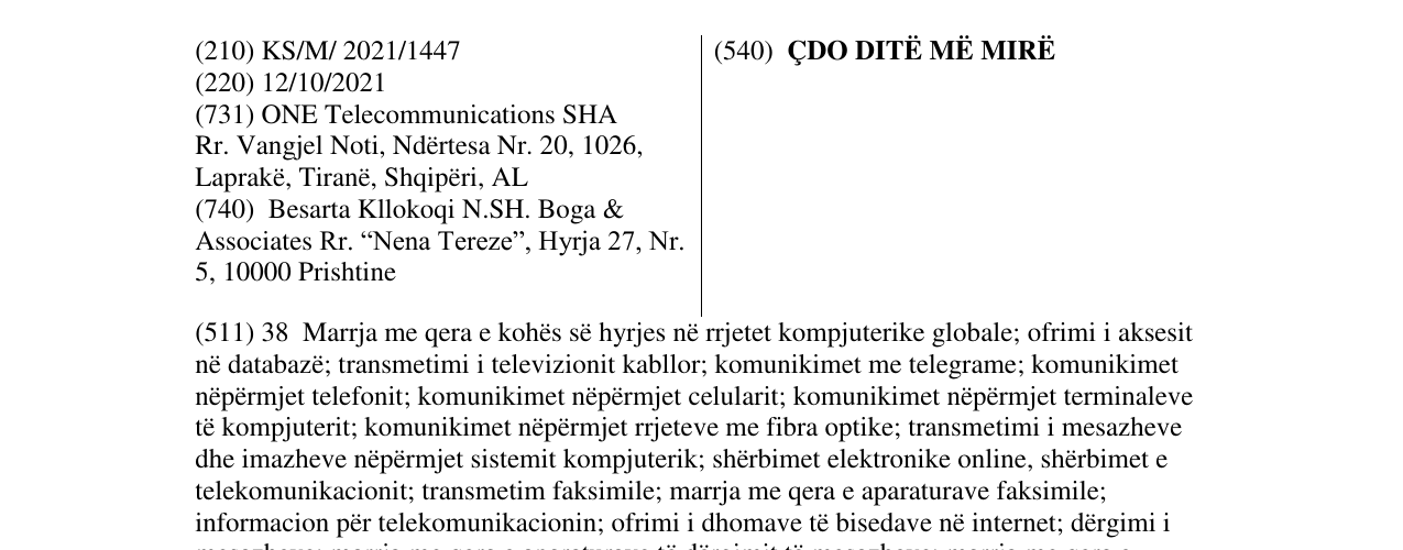 Zëri i markës ÇDO DITË MË MIRË në buletin
