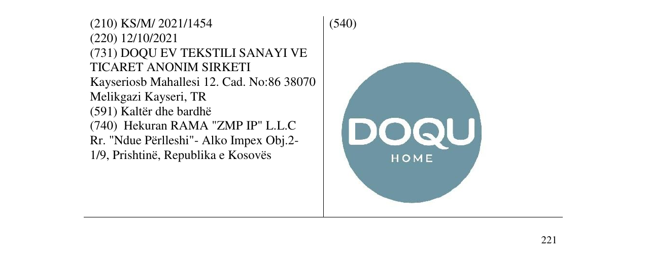 Zëri i markës Markë figurative në buletin