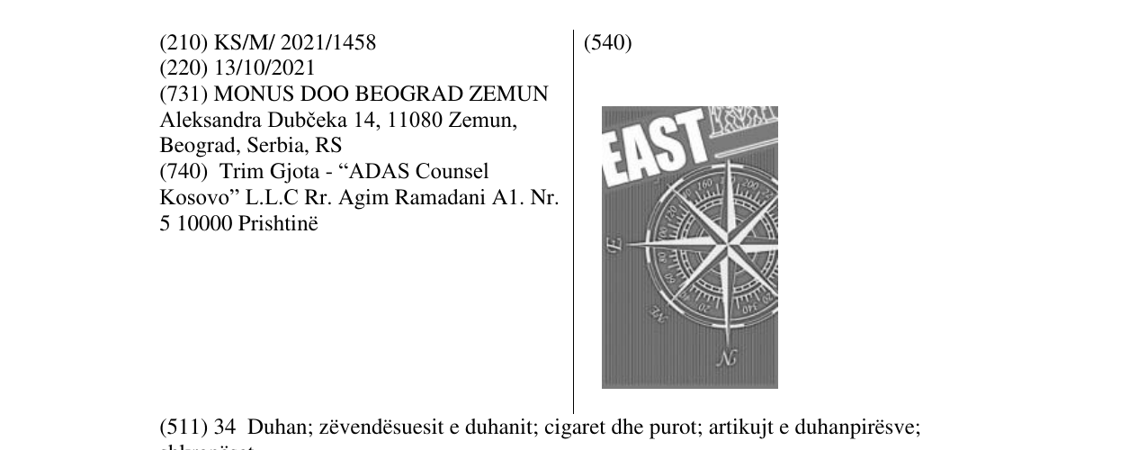 Zëri i markës Markë figurative në buletin