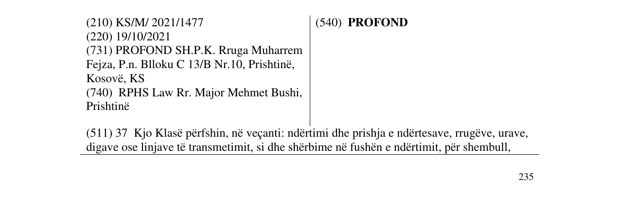 Zëri i markës PROFOND në buletin