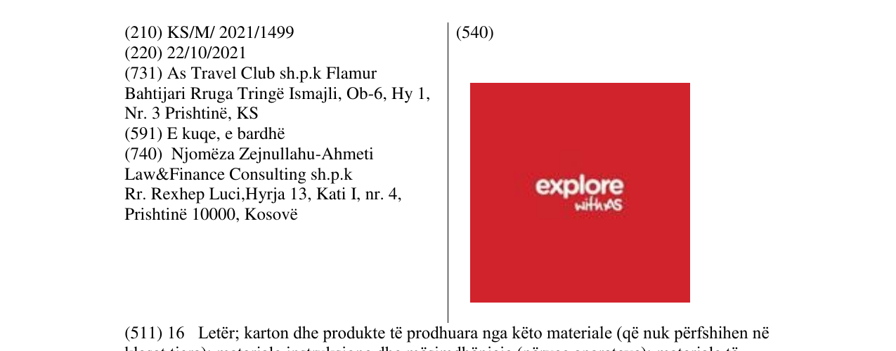 Zëri i markës Markë figurative në buletin