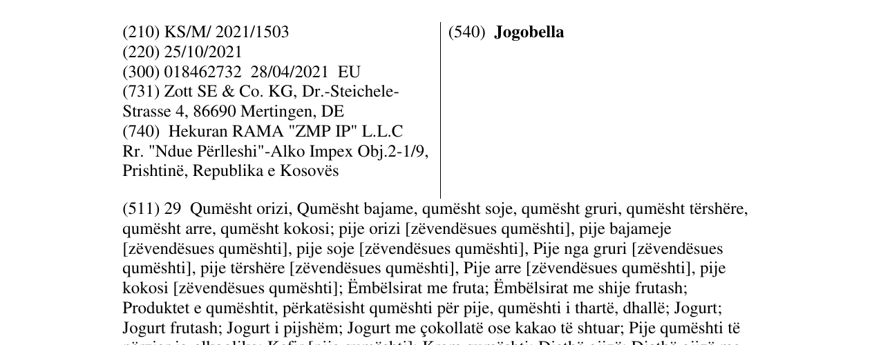 Zëri i markës Jogobella në buletin