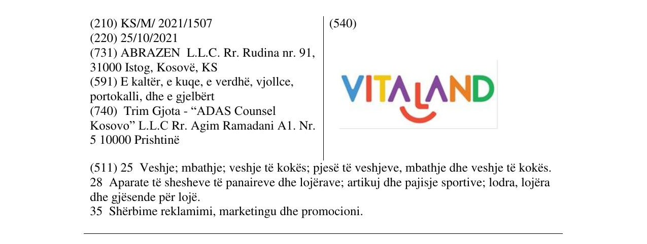 Zëri i markës Markë figurative në buletin