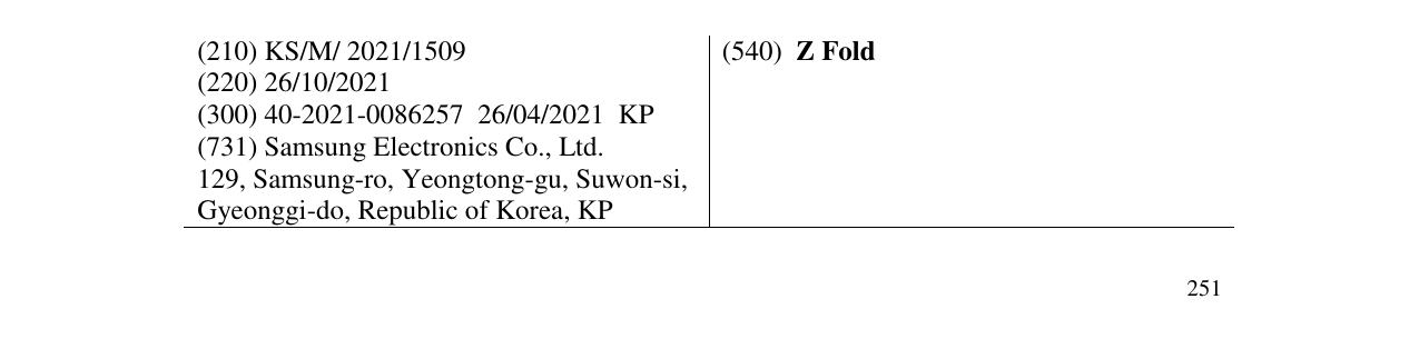 Zëri i markës Z Fold në buletin