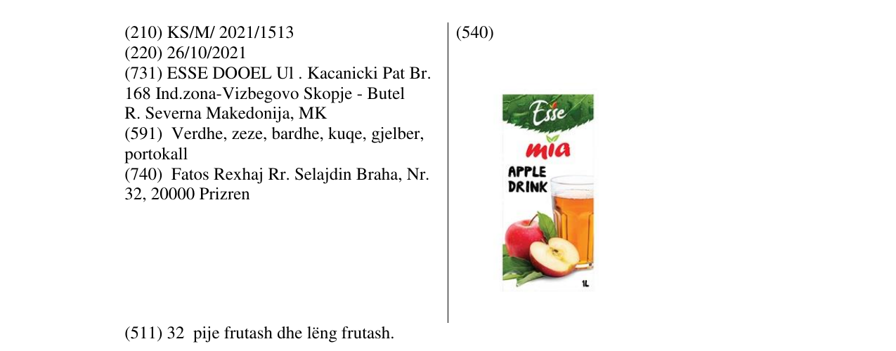 Zëri i markës Markë figurative në buletin