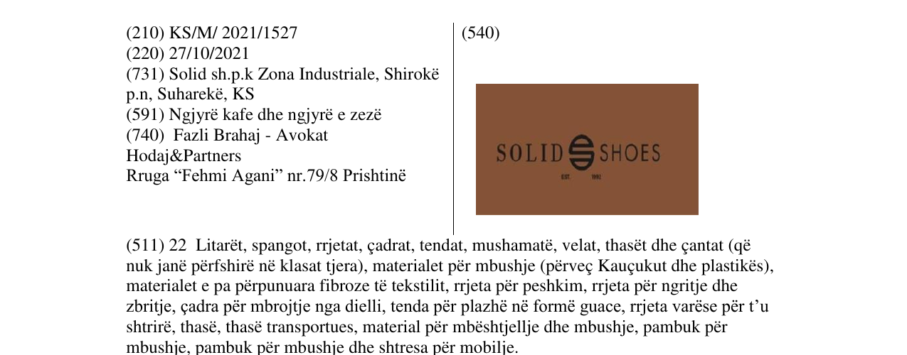 Zëri i markës solid shoes në buletin