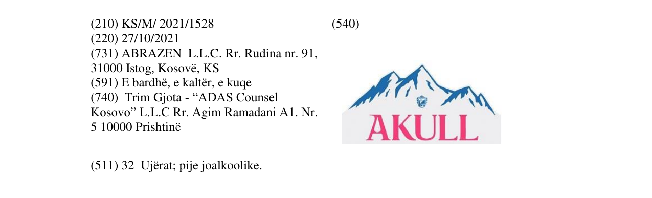 Zëri i markës AKULL në buletin