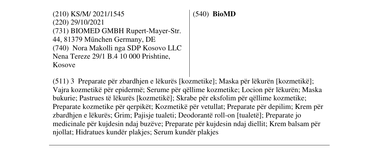 Zëri i markës BioMD në buletin