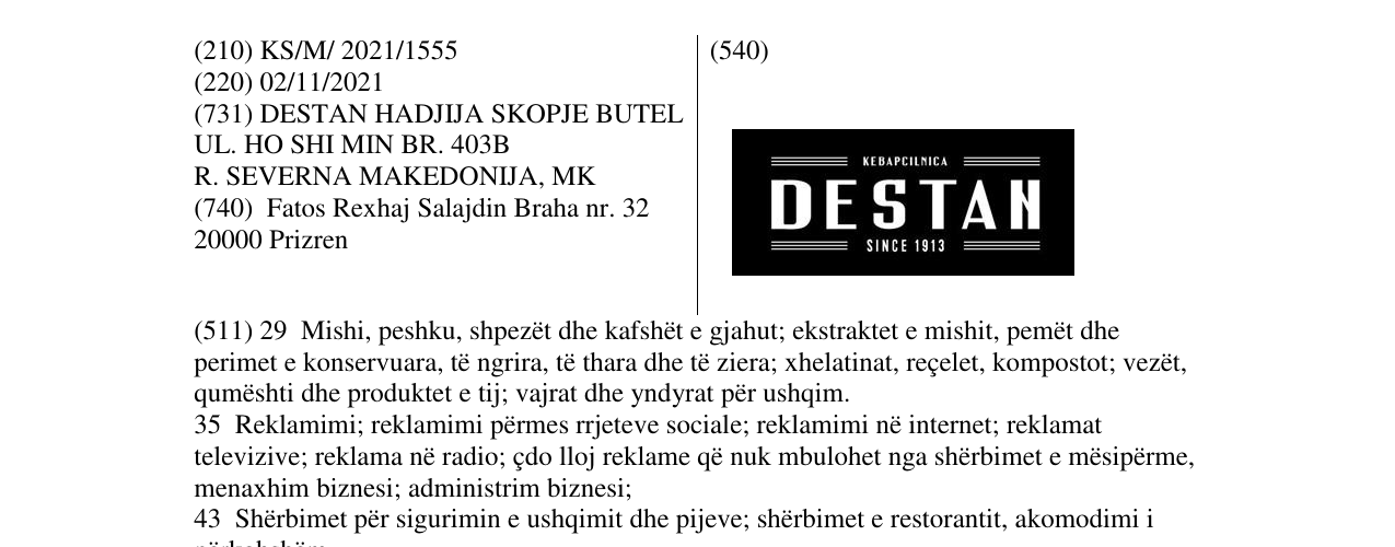 Zëri i markës Markë figurative në buletin