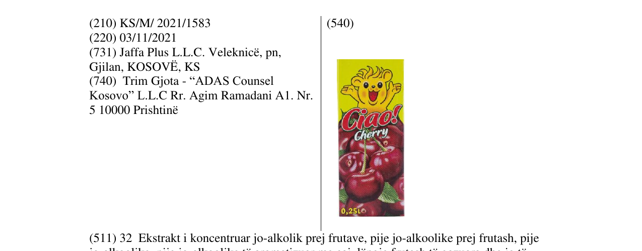 Zëri i markës Markë figurative në buletin