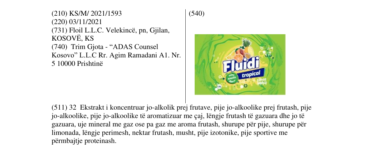 Zëri i markës Markë figurative në buletin