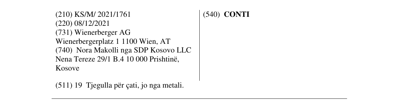 Zëri i markës CONTI në buletin