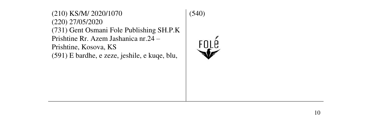 Zëri i markës fole në buletin