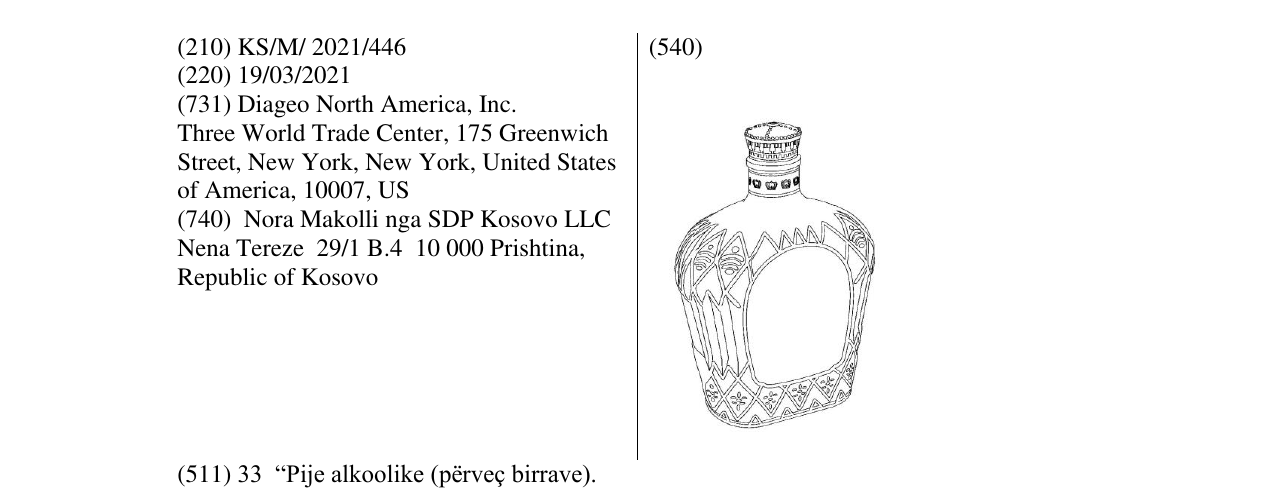 Zëri i markës crown royal në buletin