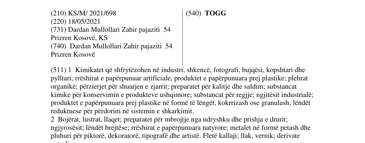 Zëri i markës TOGG në buletin