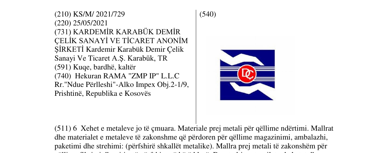 Zëri i markës kardemir karabuk në buletin