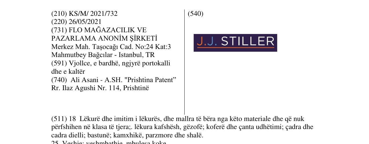 Zëri i markës J.J.STILLER në buletin