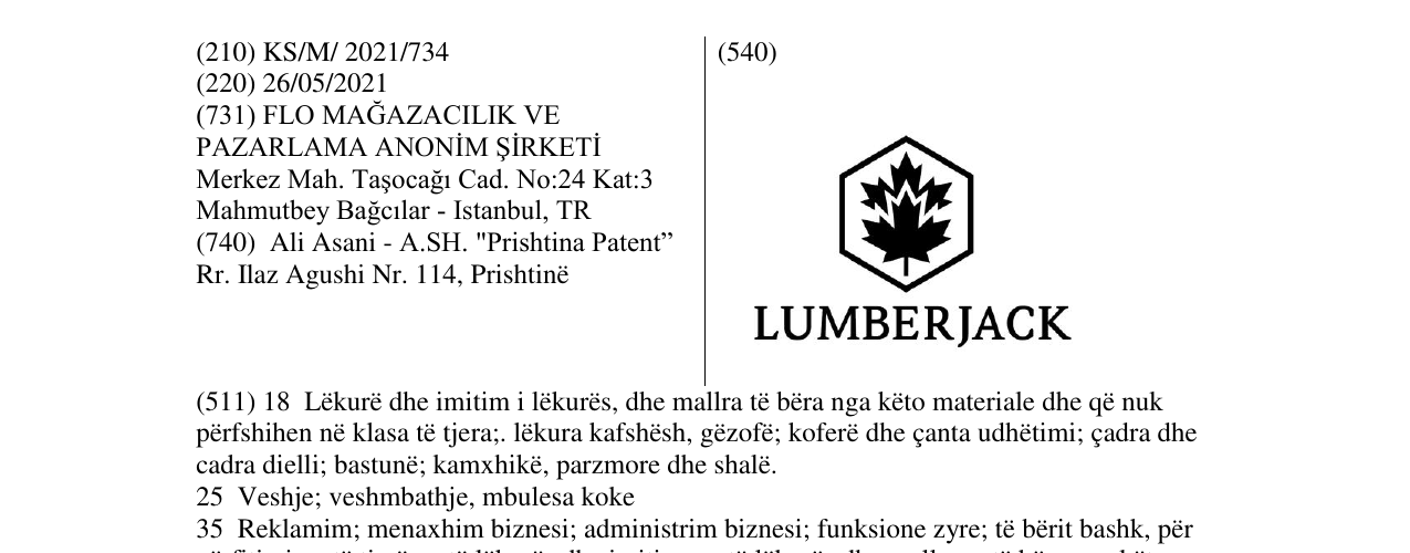 Zëri i markës LUMBERJACK në buletin
