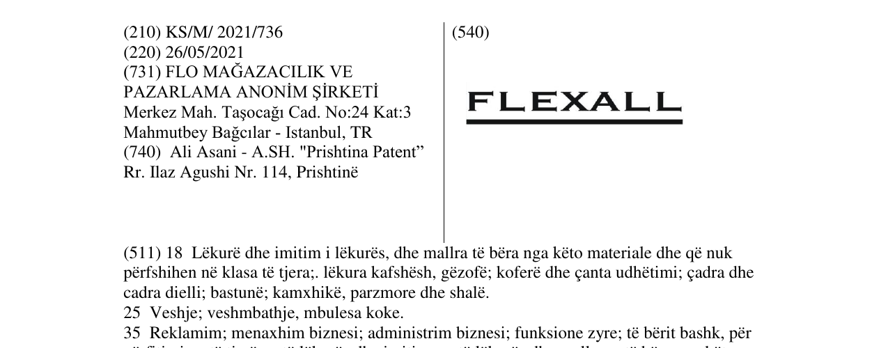 Zëri i markës Markë figurative në buletin
