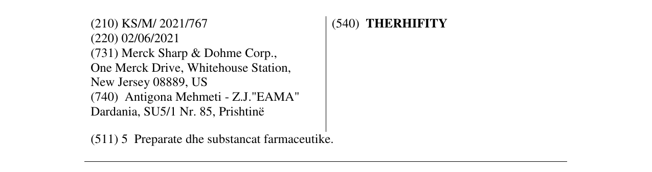 Zëri i markës THERHIFITY në buletin