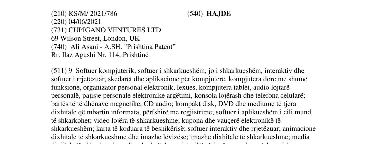 Zëri i markës HAJDE në buletin