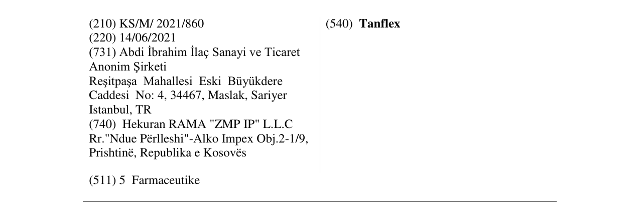 Zëri i markës Tanflex në buletin