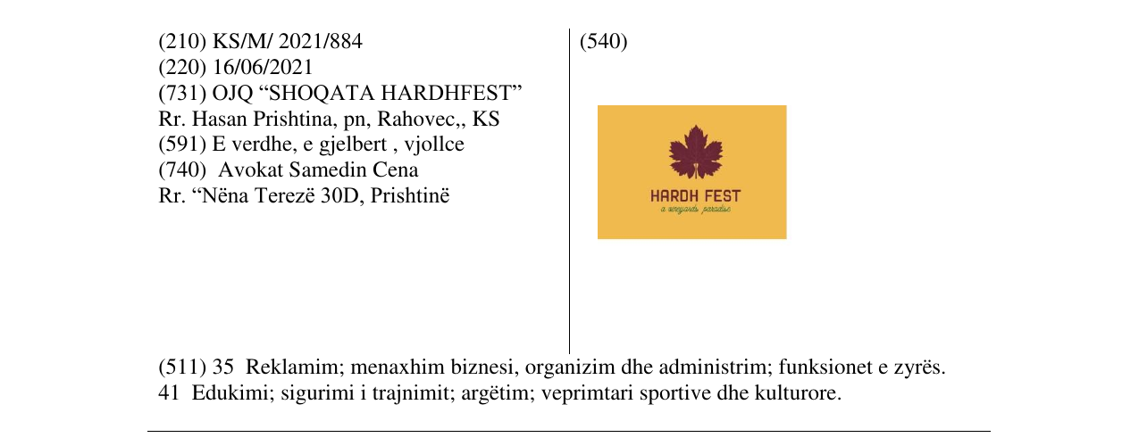 Zëri i markës Markë figurative në buletin