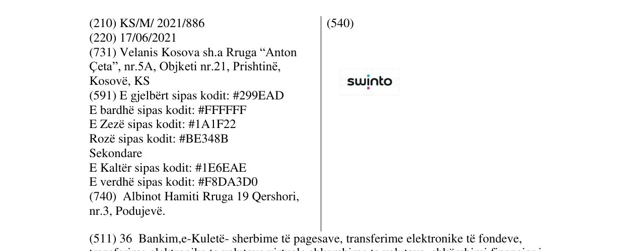 Zëri i markës swinto në buletin