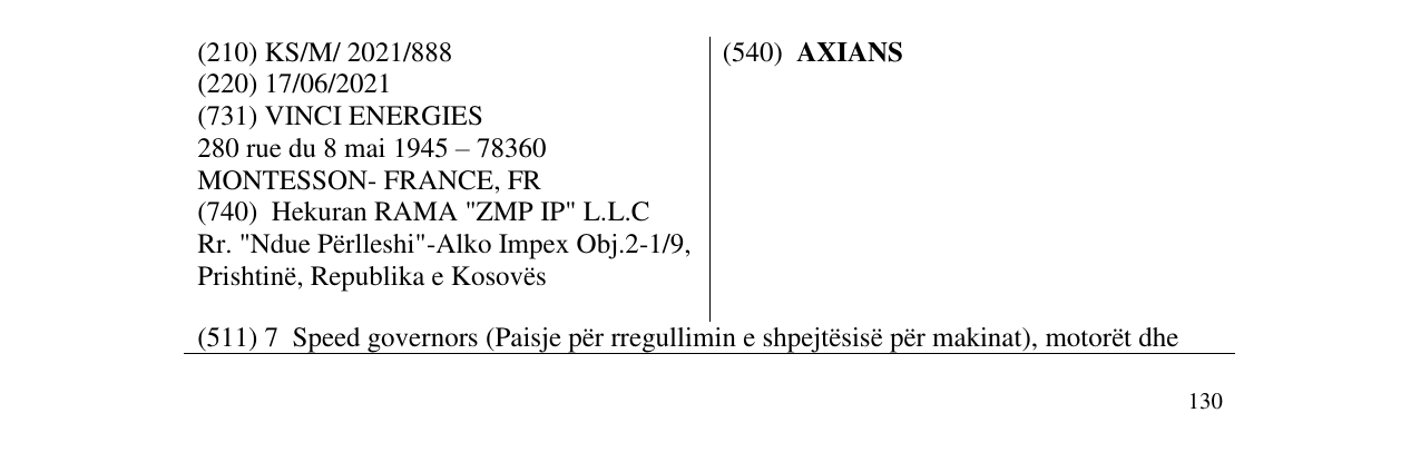 Zëri i markës AXIANS në buletin