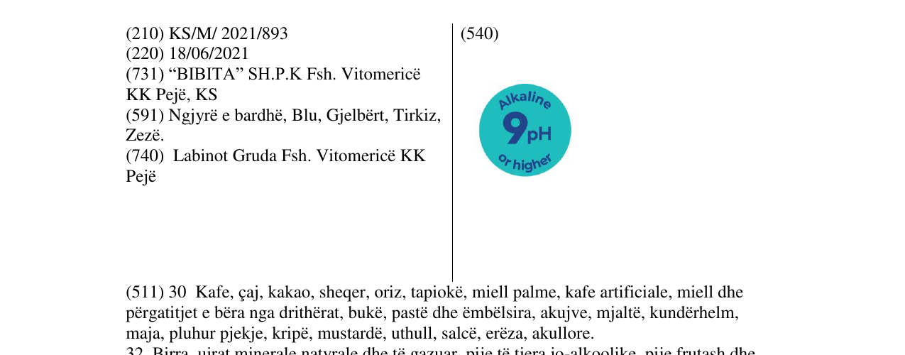 Zëri i markës Markë figurative në buletin