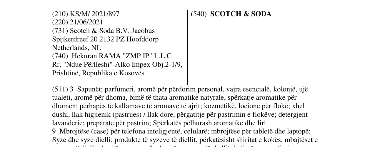 Zëri i markës SCOTCH & SODA në buletin