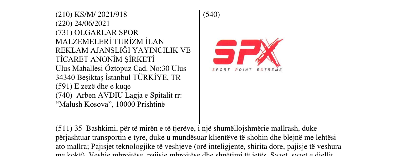Zëri i markës SPX në buletin
