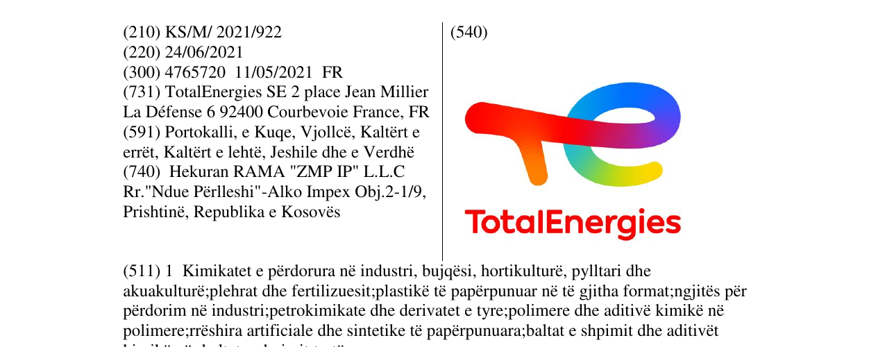 Zëri i markës total energie në buletin