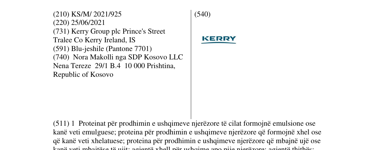 Zëri i markës KERRY në buletin
