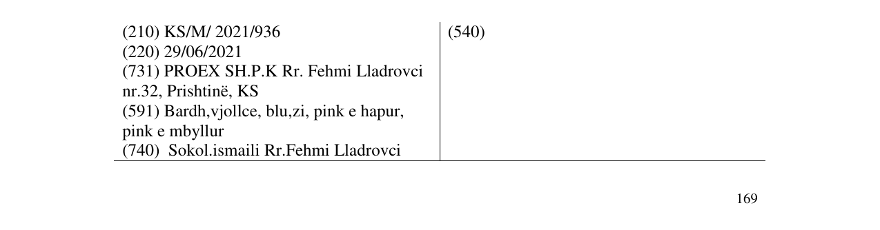 Zëri i markës Markë figurative në buletin